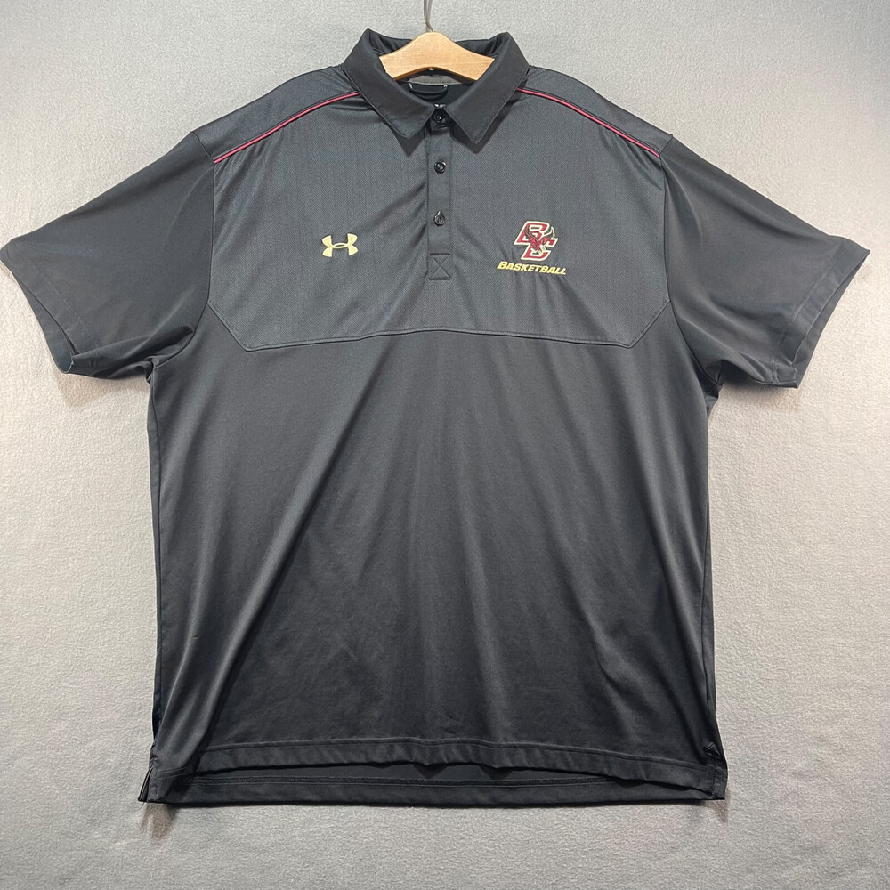 Boston College Eagles Basketball Under Armour Polo XL Black Activewear NCAA